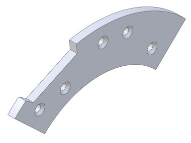 NOTCHED WEAR PLATE R/H